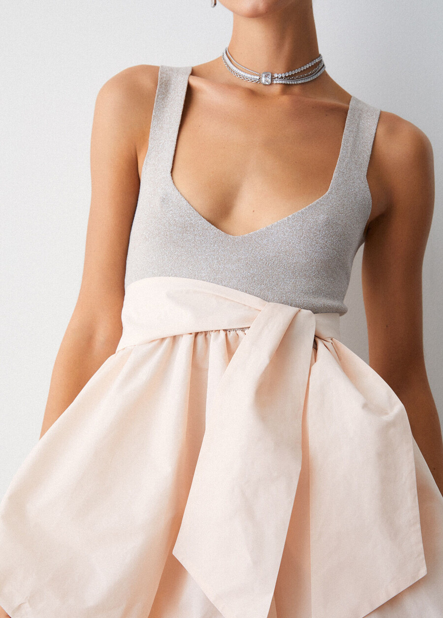short taffeta dress