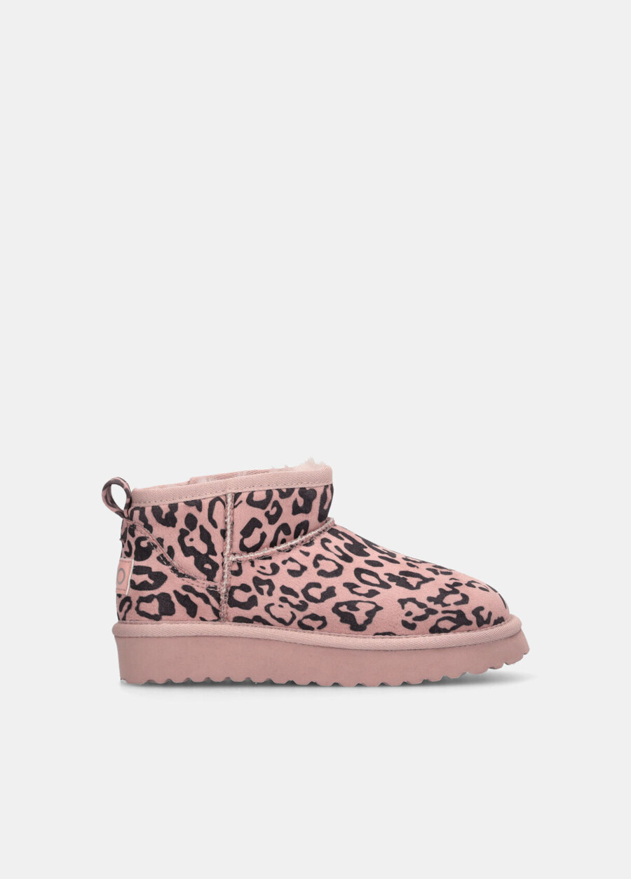 warm animal-print ankle boots