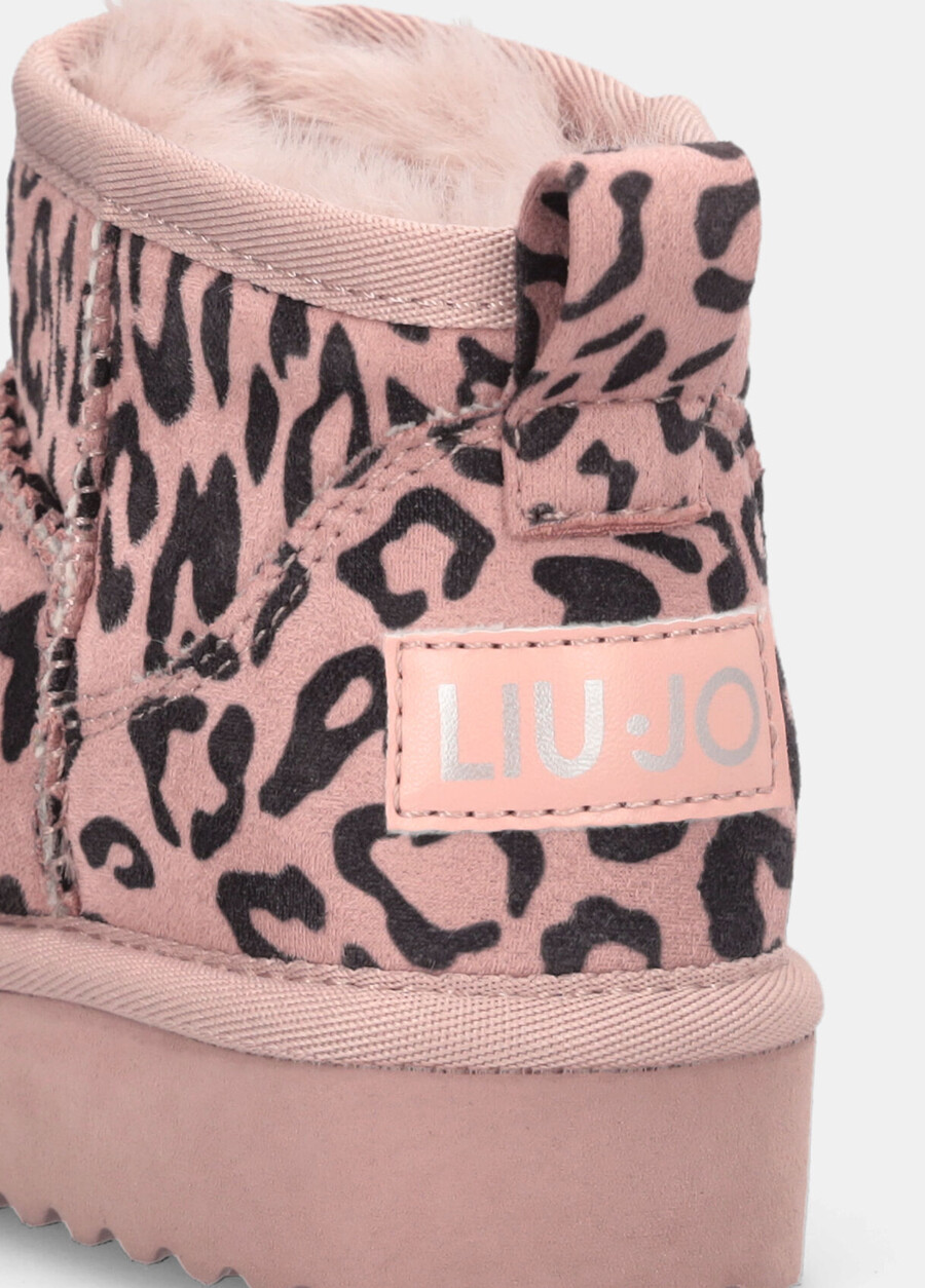 warm animal-print ankle boots