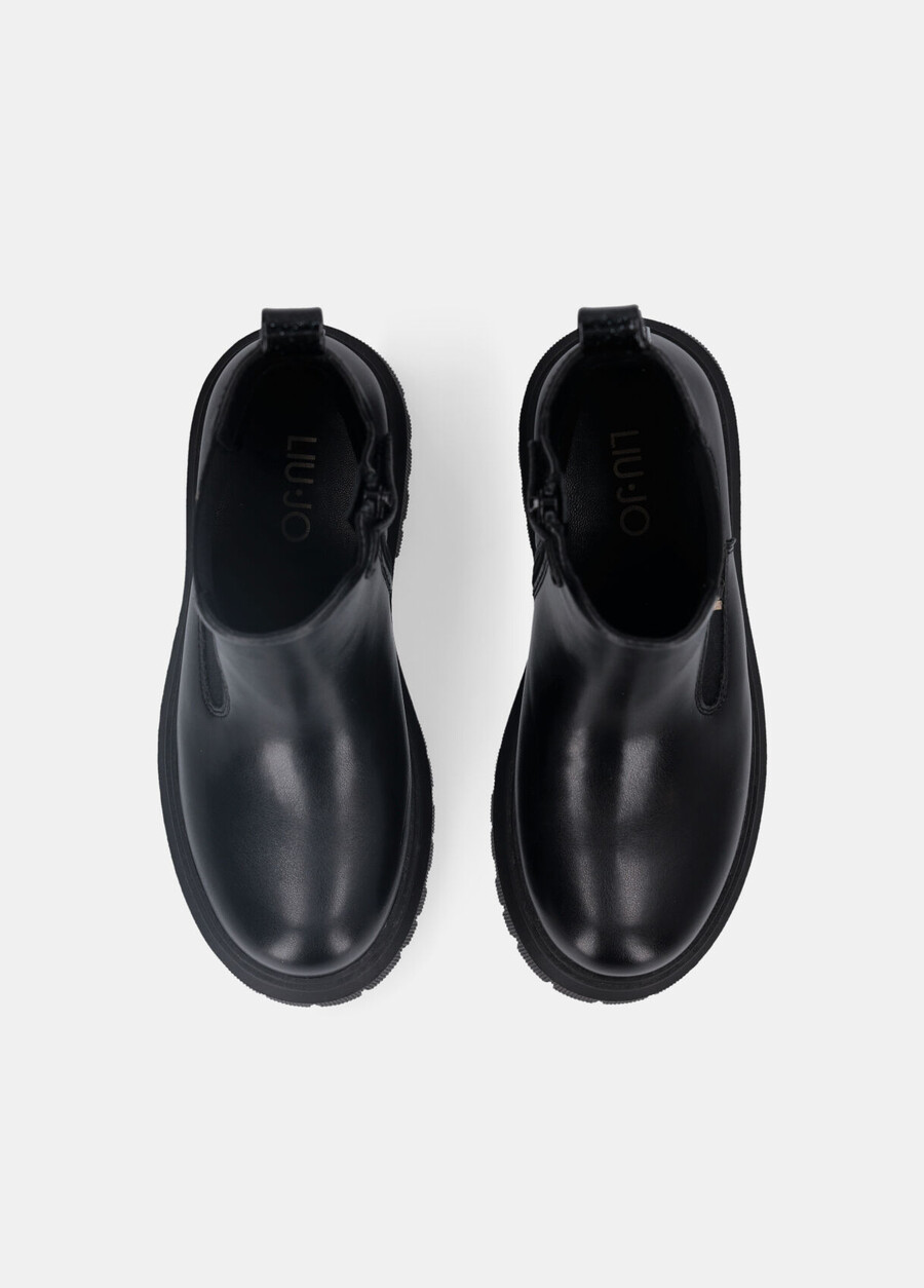 ankle boots with glittery maxi-logo