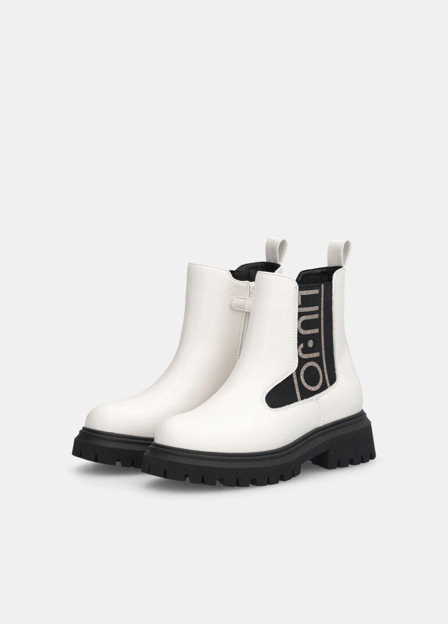 ankle boots with glittery maxi-logo