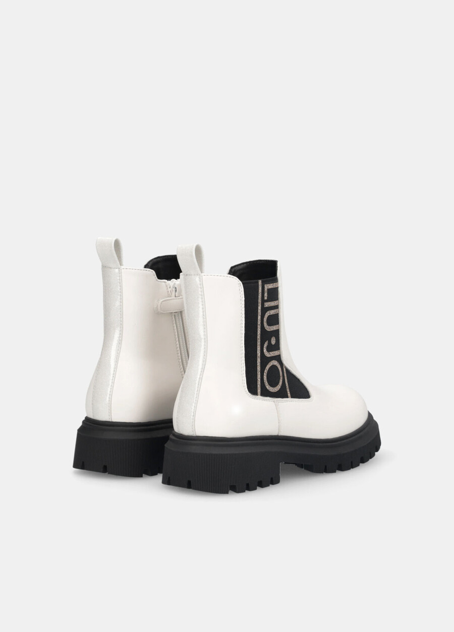 ankle boots with glittery maxi-logo