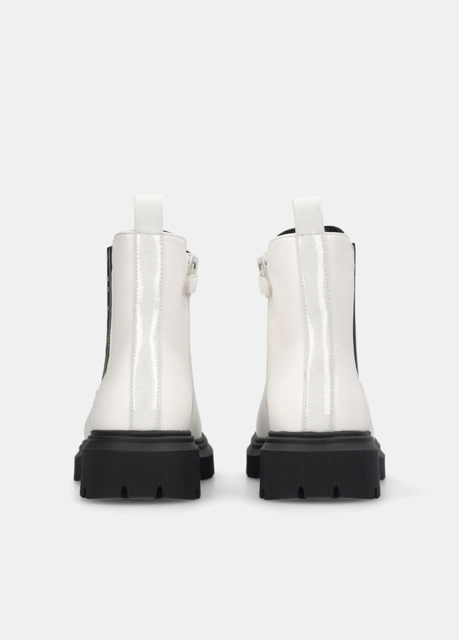 ankle boots with glittery maxi-logo