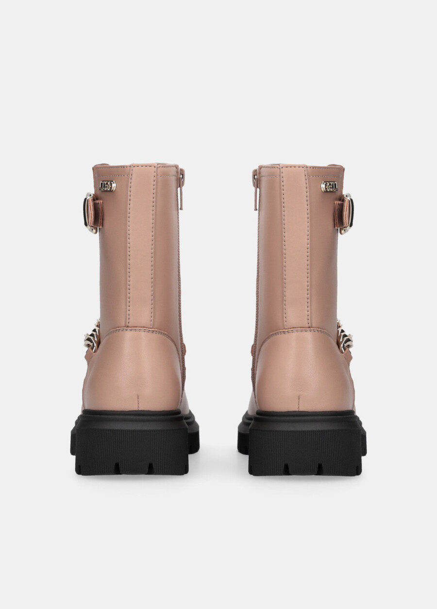 biker boots with bejewelled chain