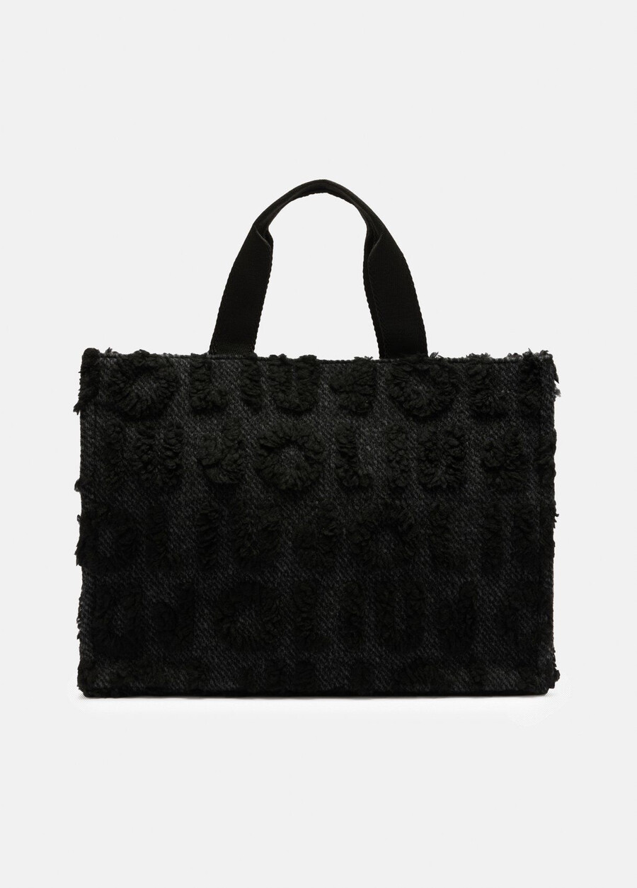 large wool-blend shopping bag