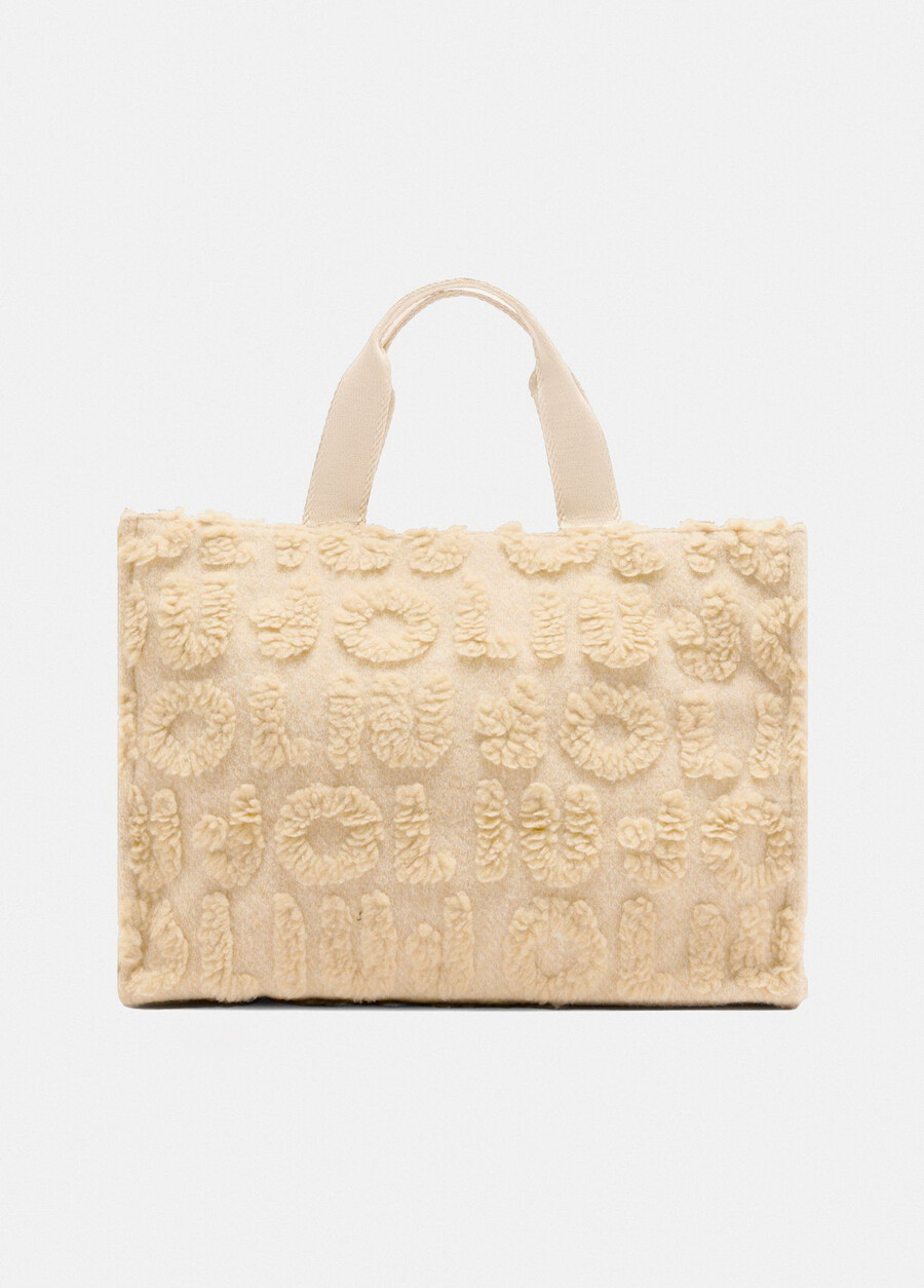 large wool-blend shopping bag