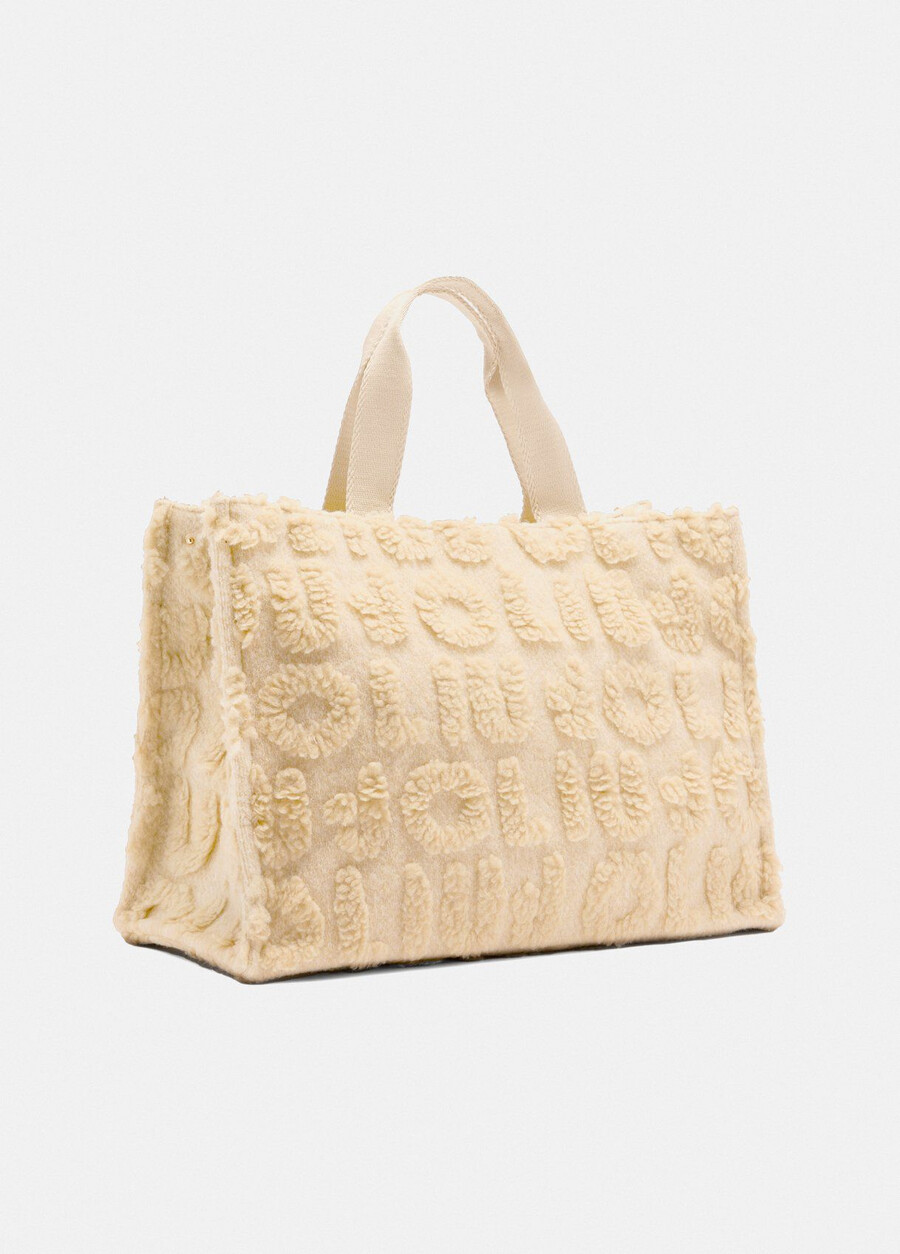 large wool-blend shopping bag