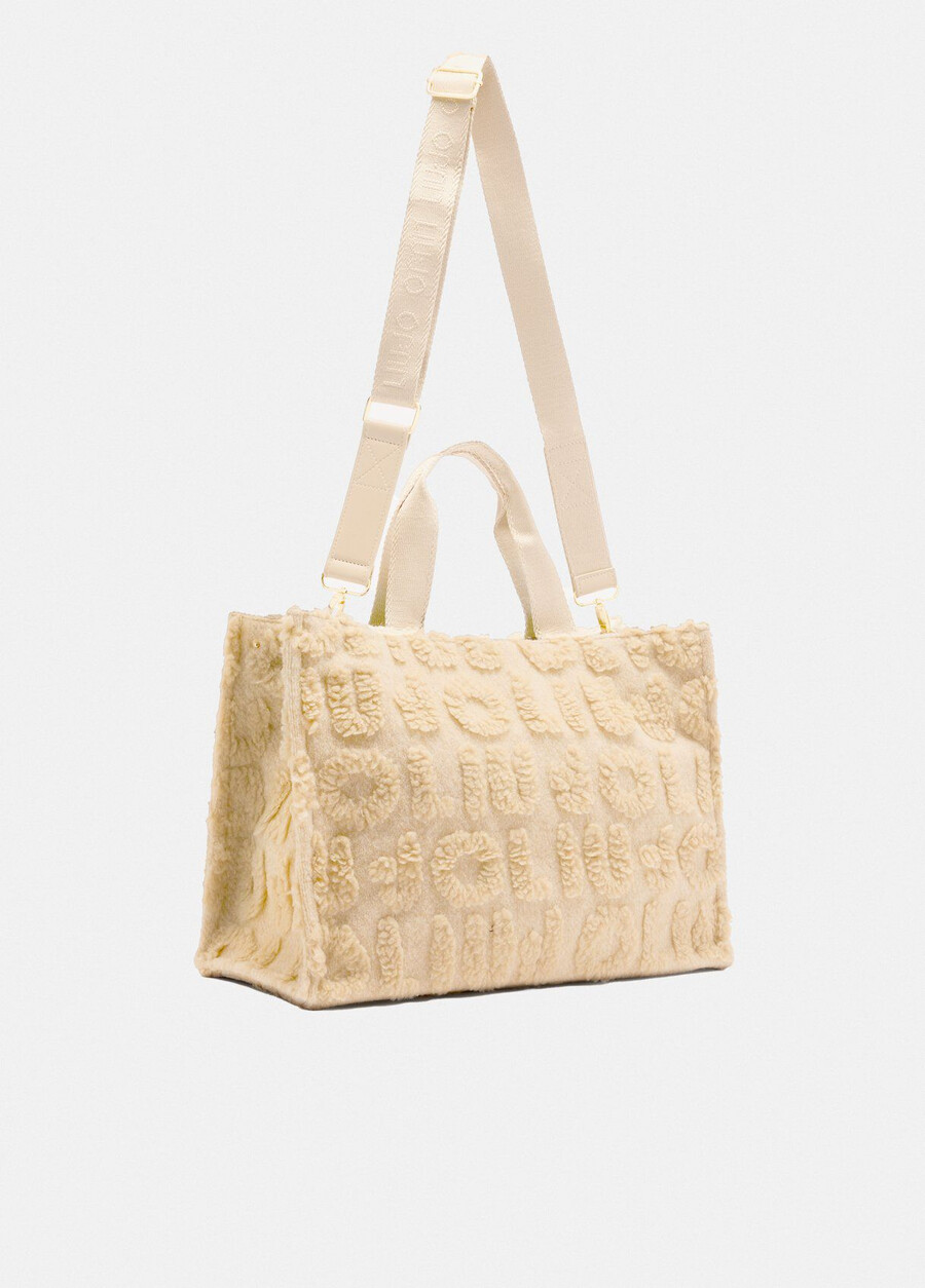 large wool-blend shopping bag