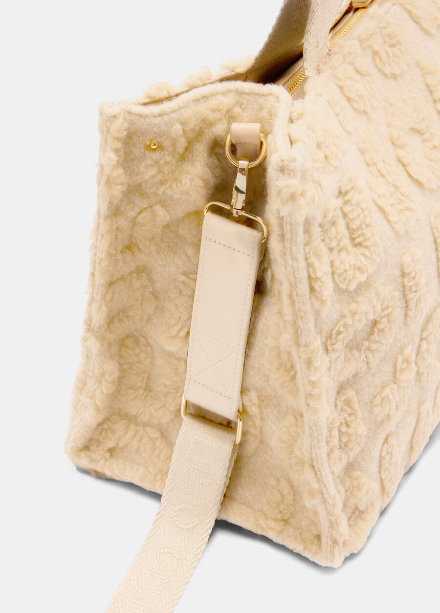 large wool-blend shopping bag