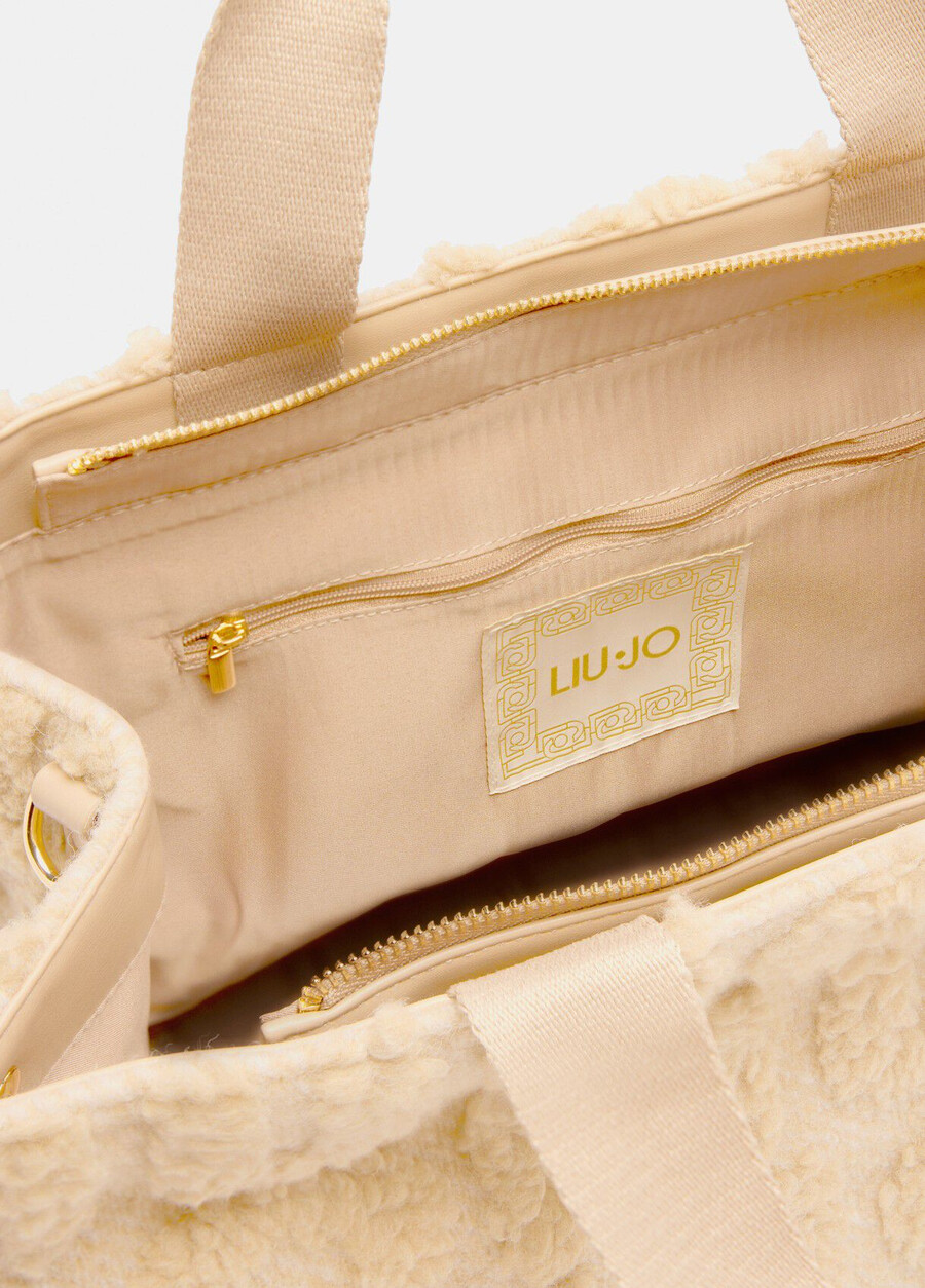 large wool-blend shopping bag