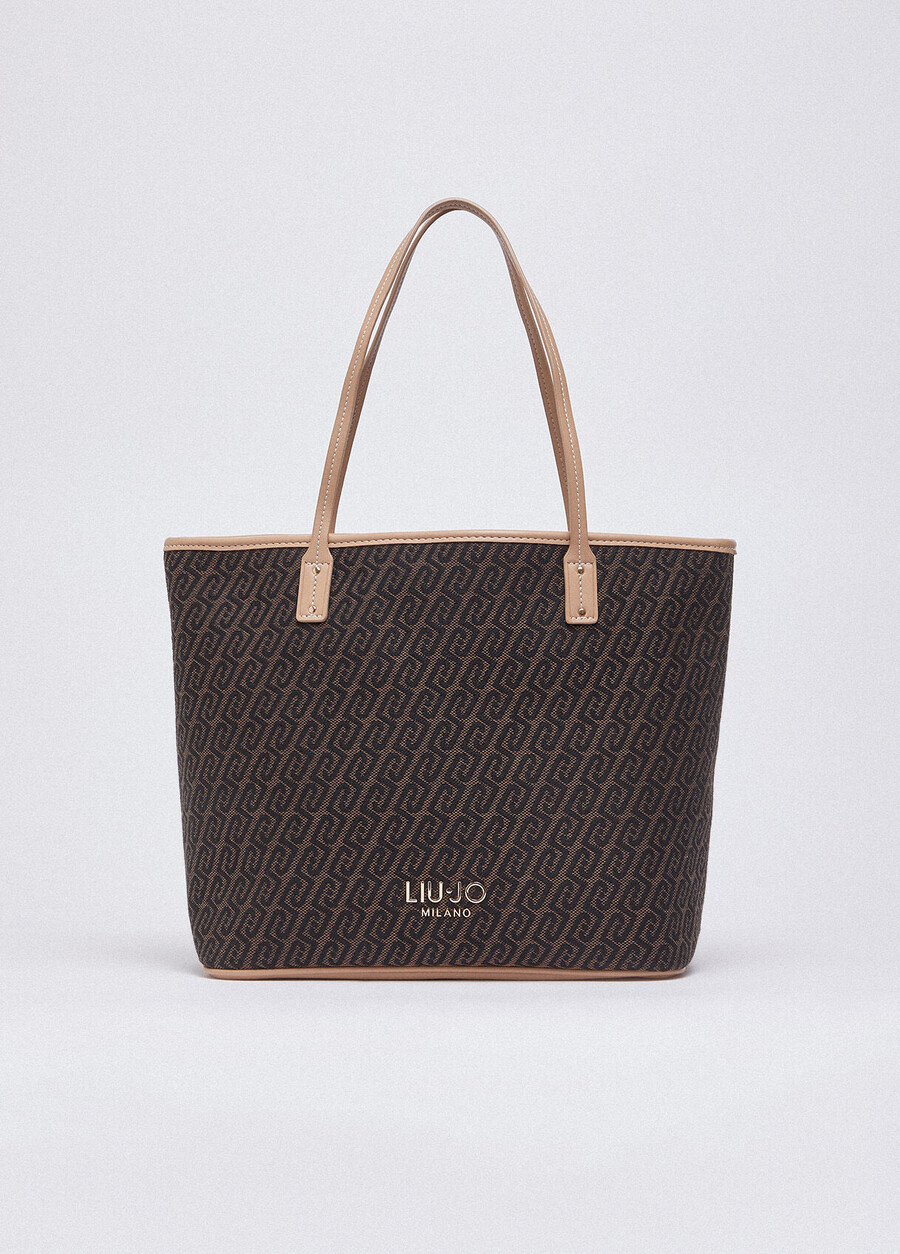 jacquard fabric tote bag