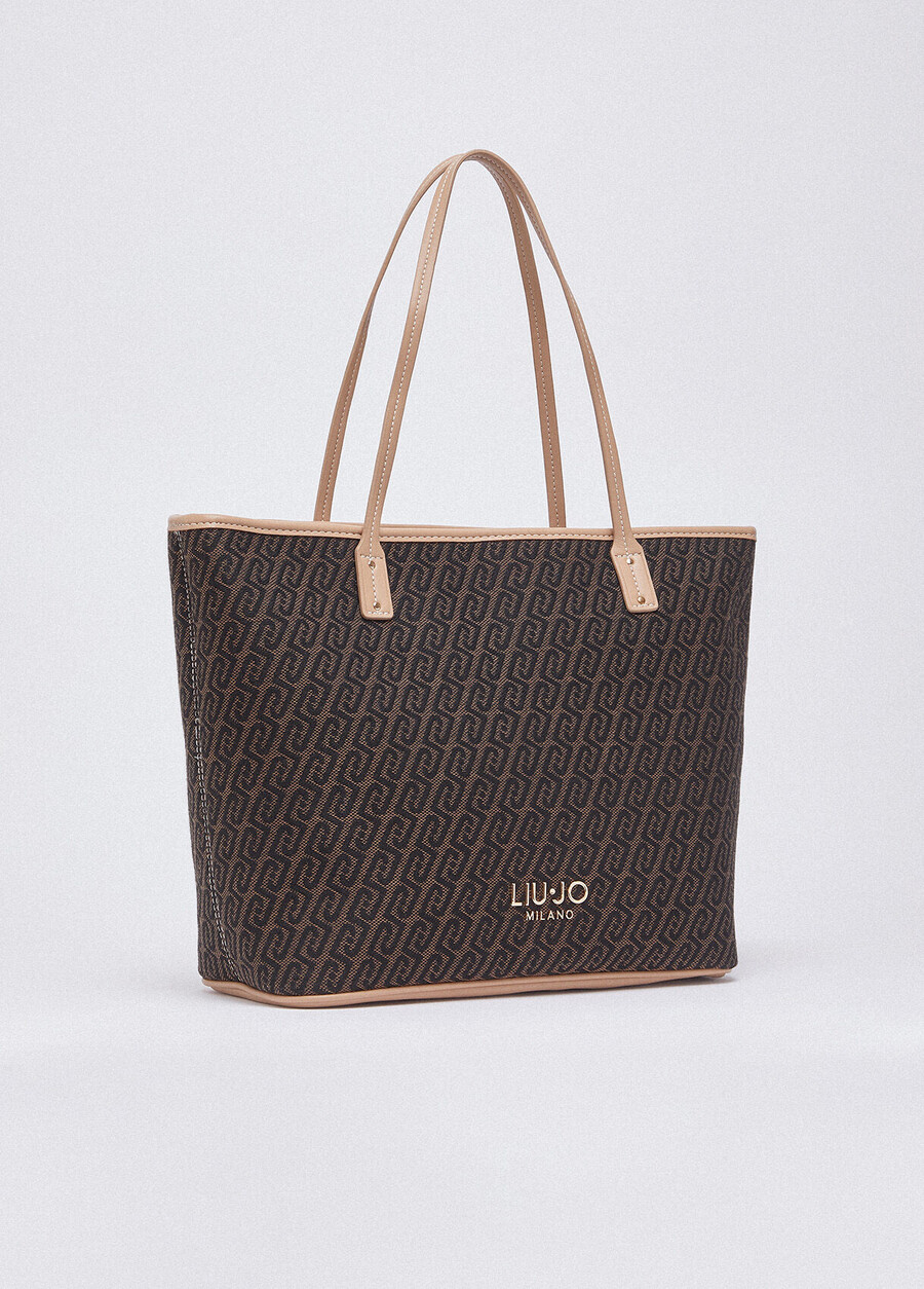 jacquard fabric tote bag