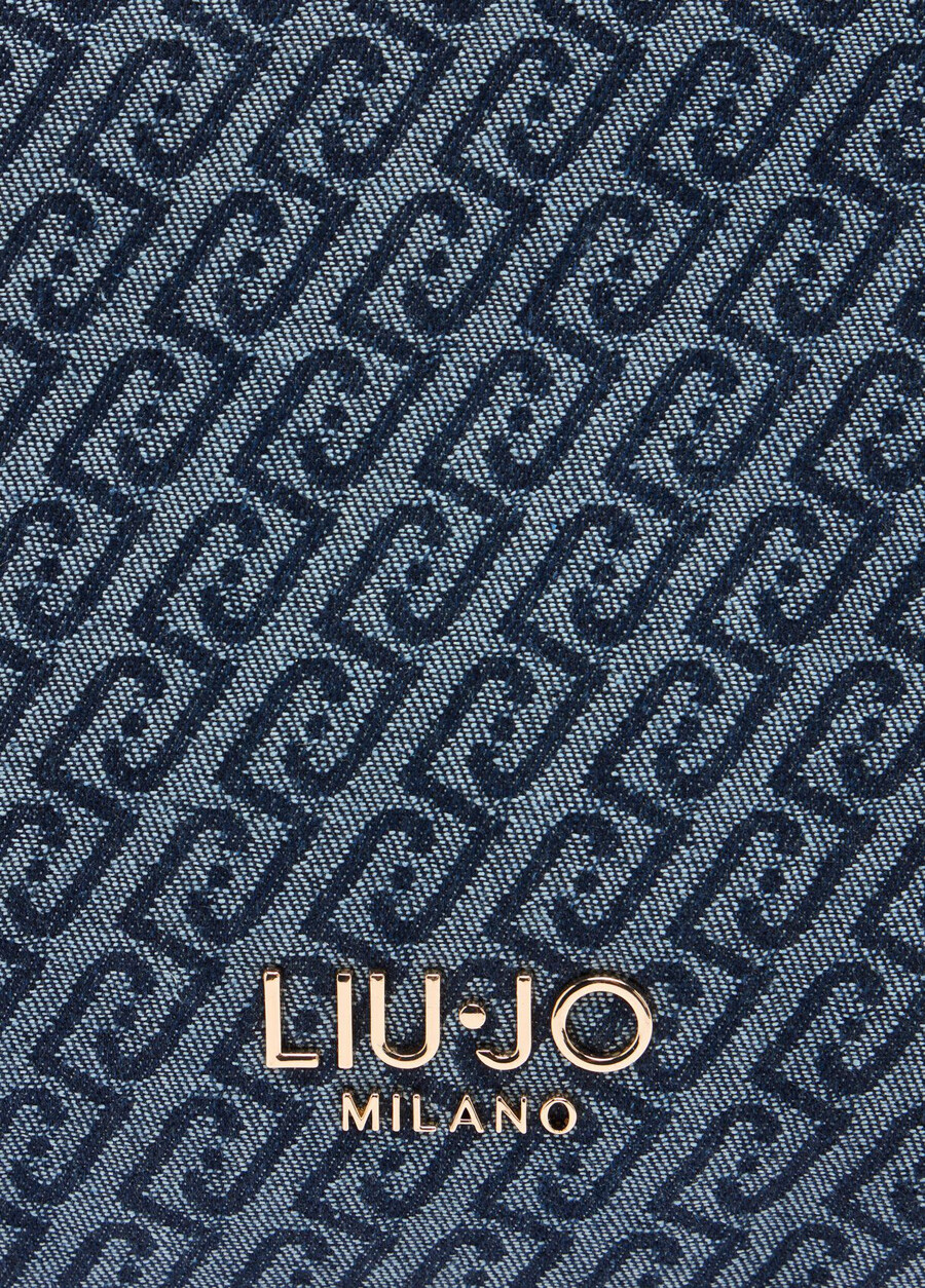 jacquard denim tote bag