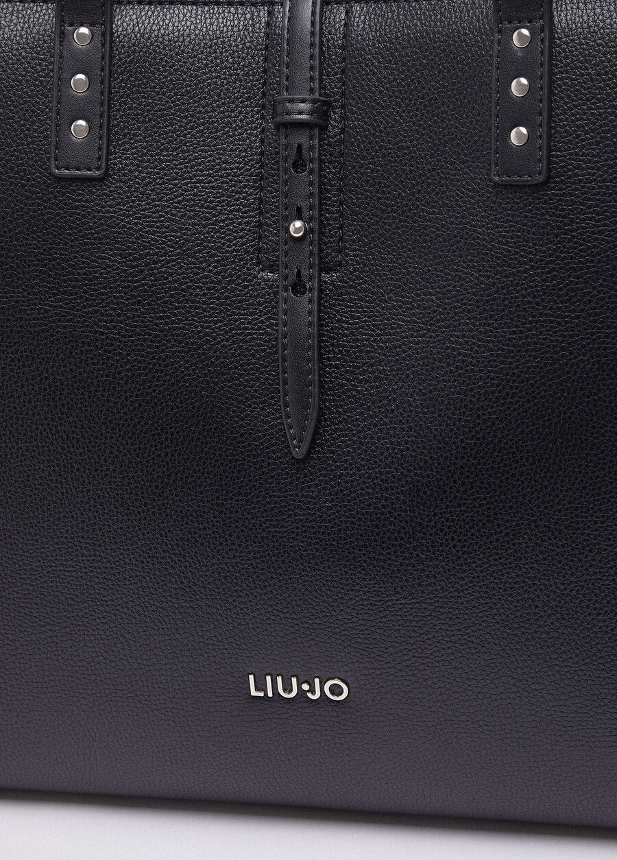 large studded tote bag