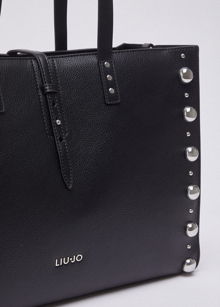 large studded tote bag