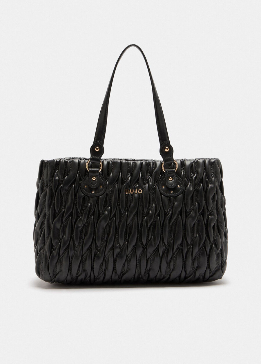 medium quilted shopping bag