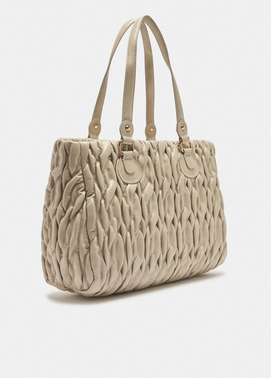 medium quilted shopping bag