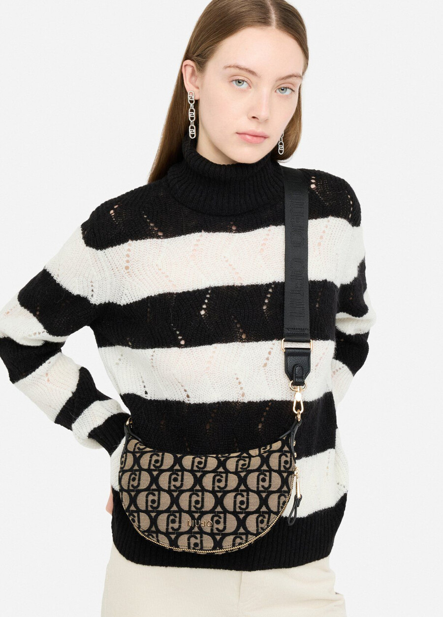 small jacquard shoulder bag
