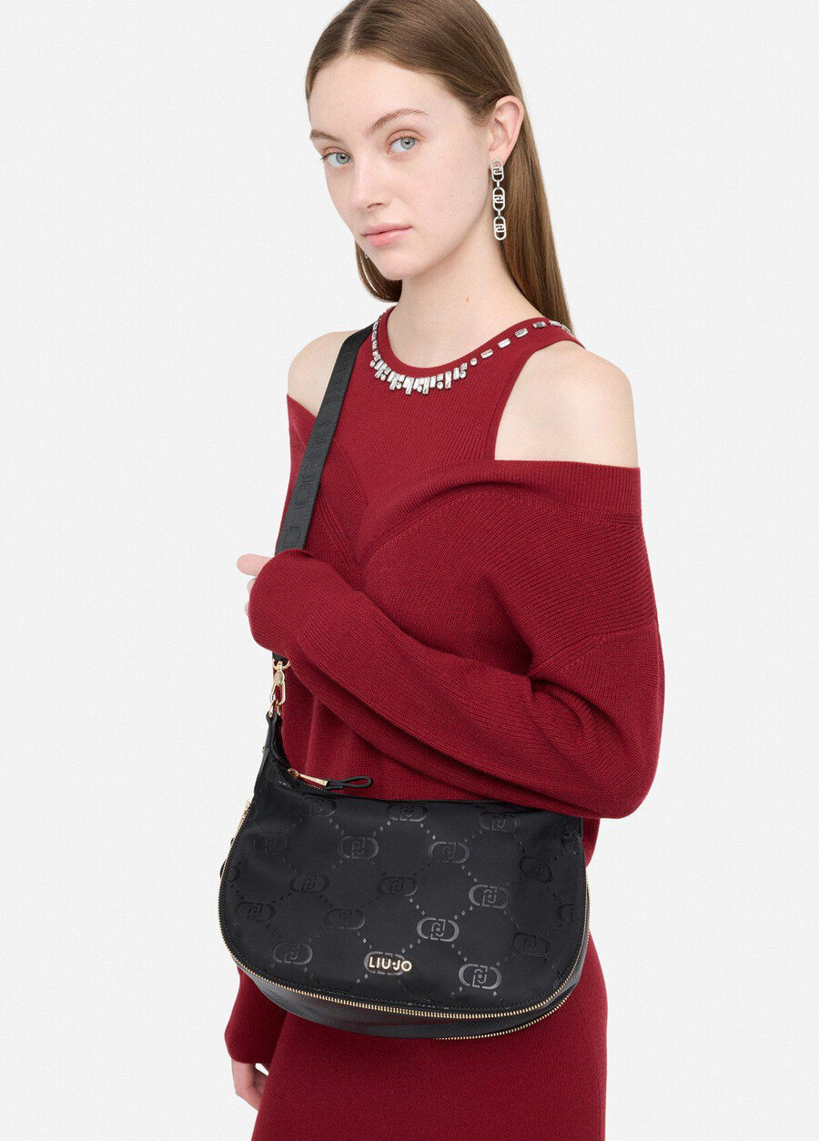 medium nylon hobo bag