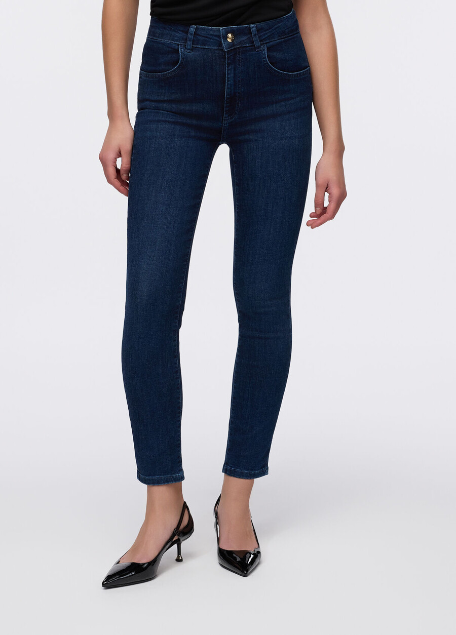 high-rise skinny jeans
