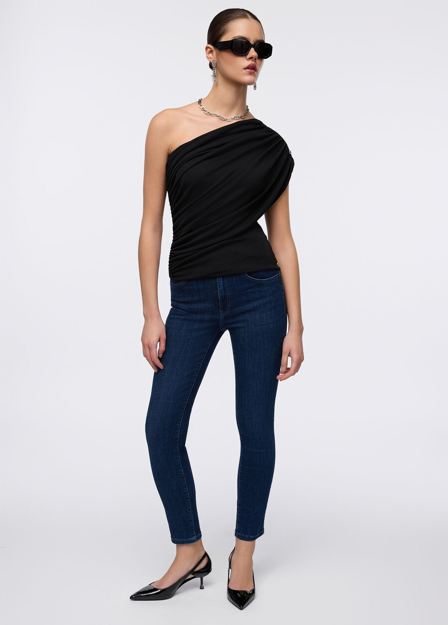 high-rise skinny jeans