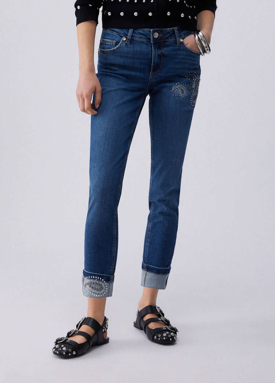 skinny jeans with rhinestones