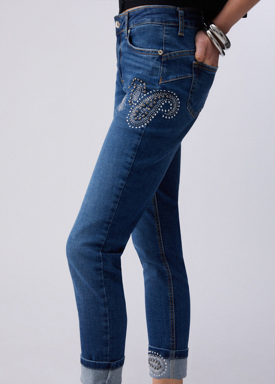skinny jeans with rhinestones