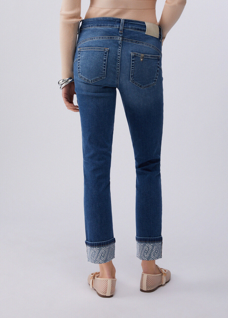 skinny jeans with rhinestones
