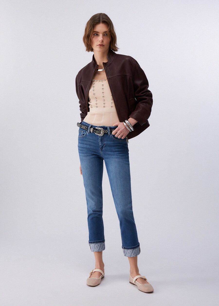 skinny jeans with rhinestones