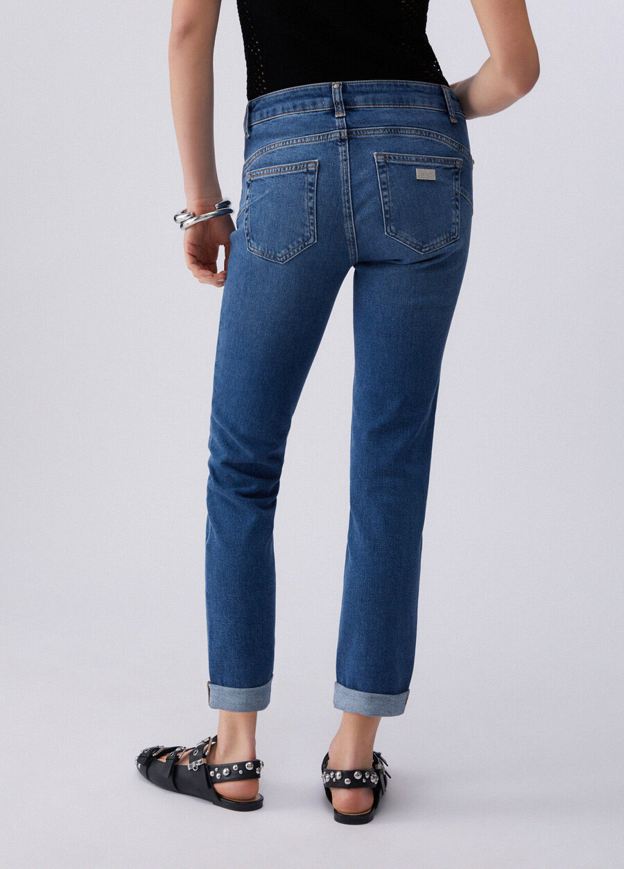 skinny jeans with bejewelled embellishment