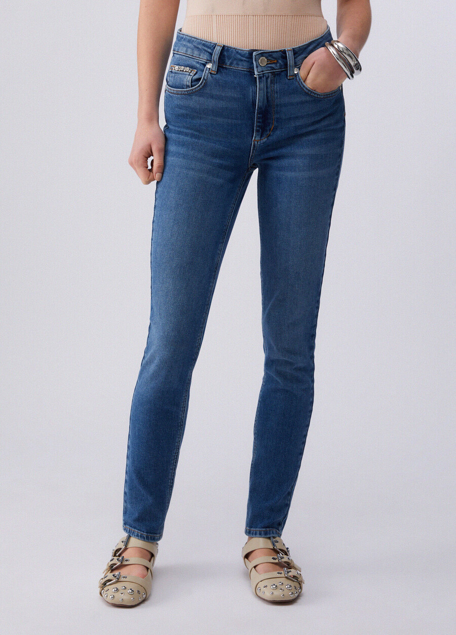 high-rise skinny jeans
