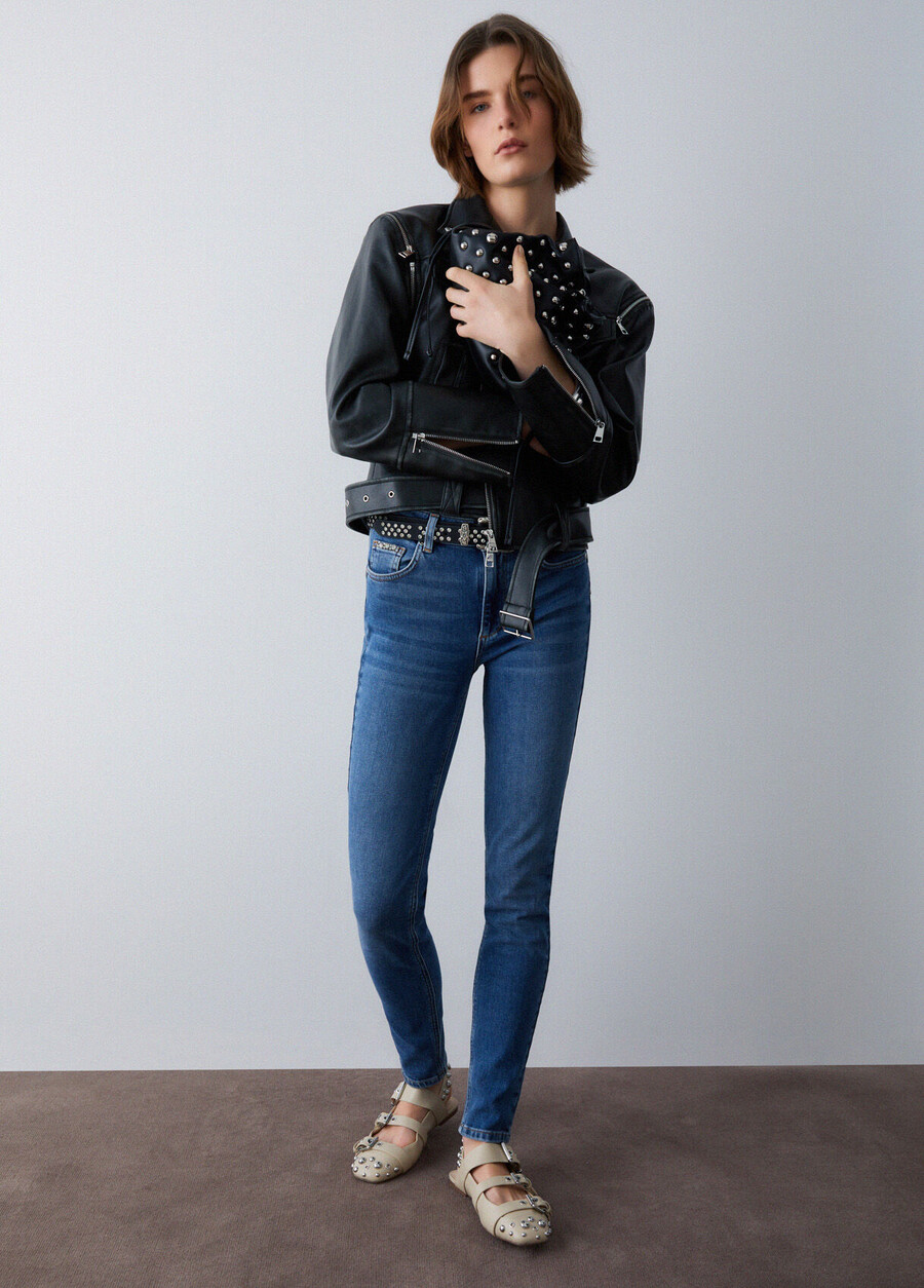 high-rise skinny jeans
