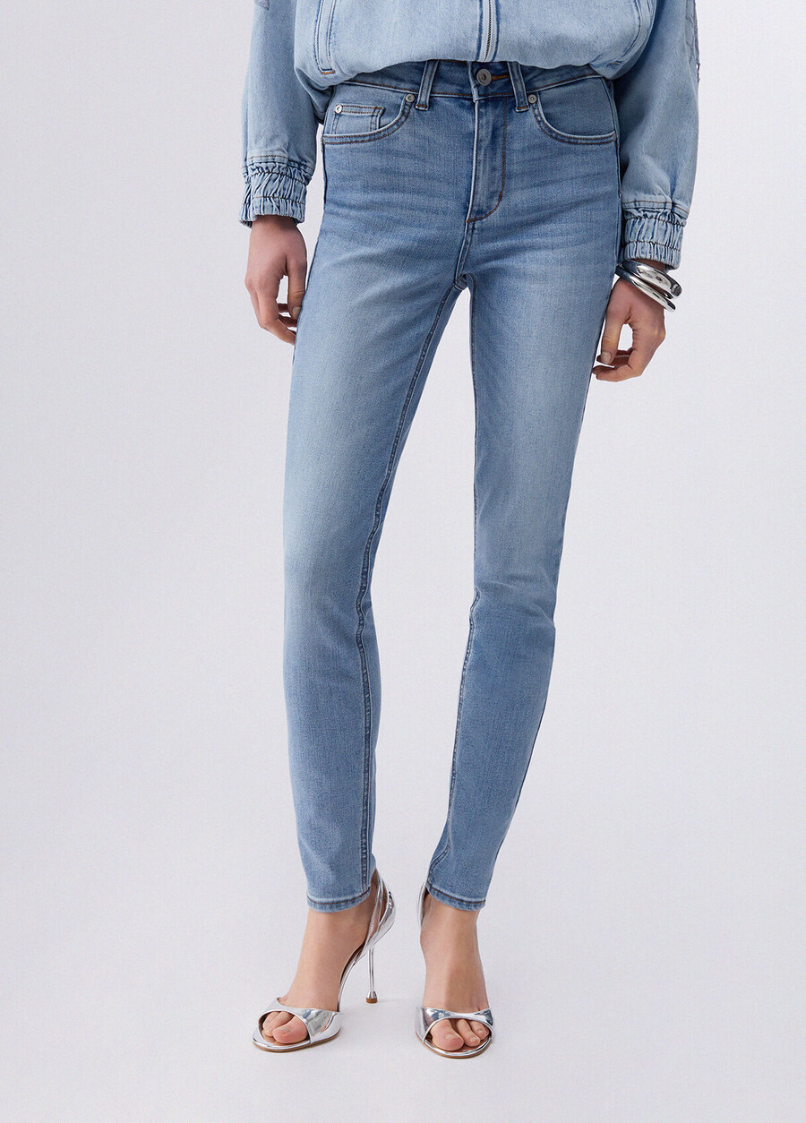 high-rise skinny jeans