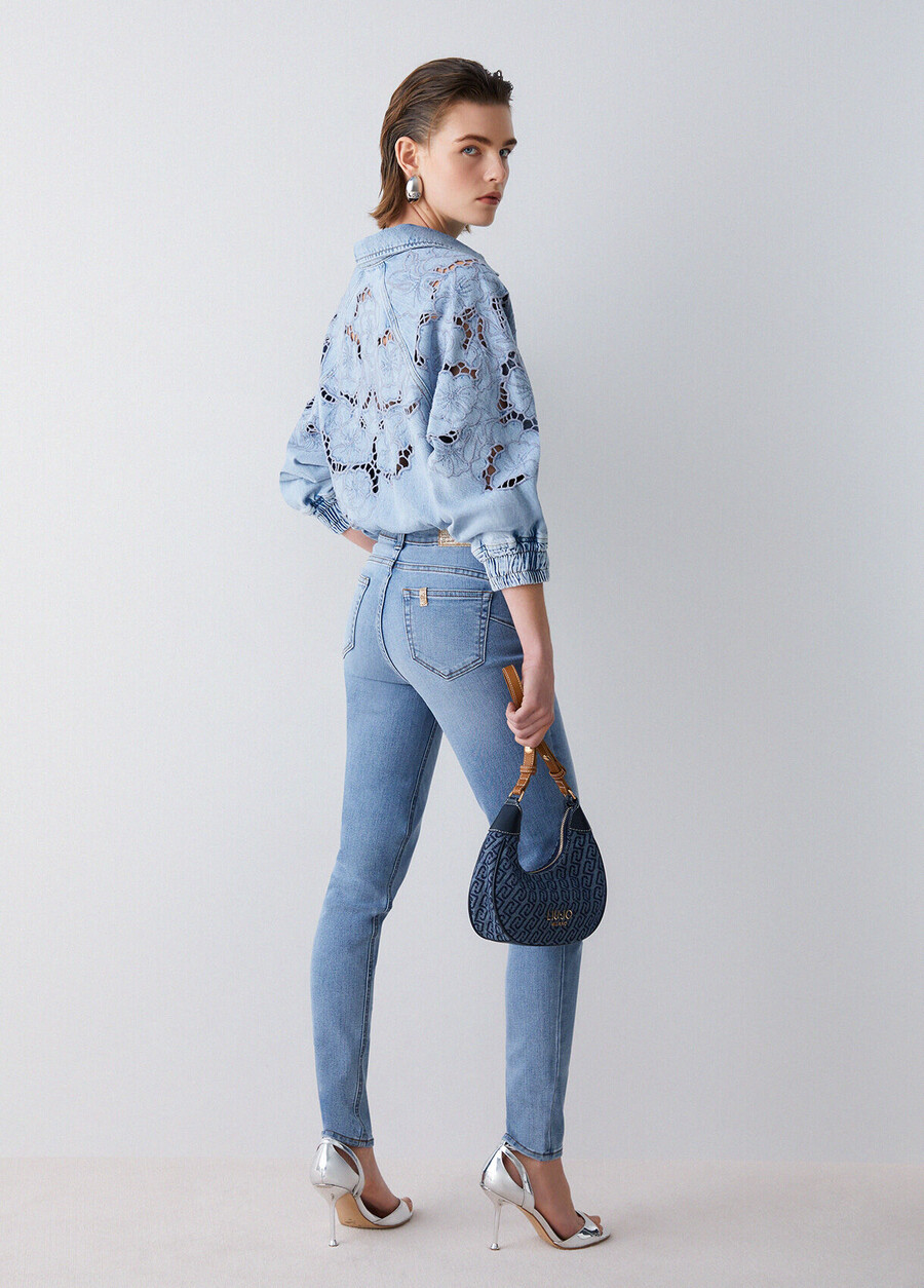 high-rise skinny jeans