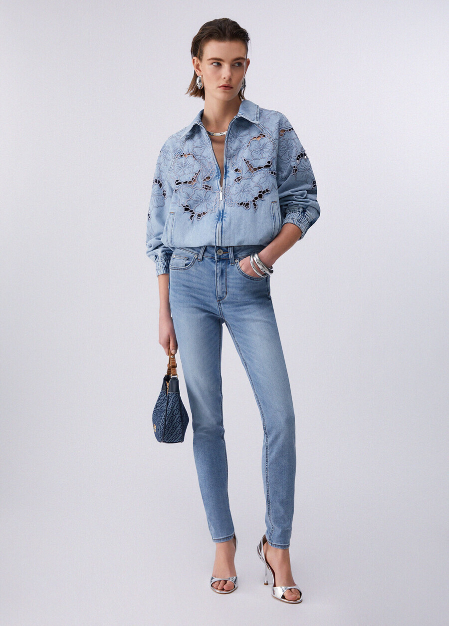 high-rise skinny jeans