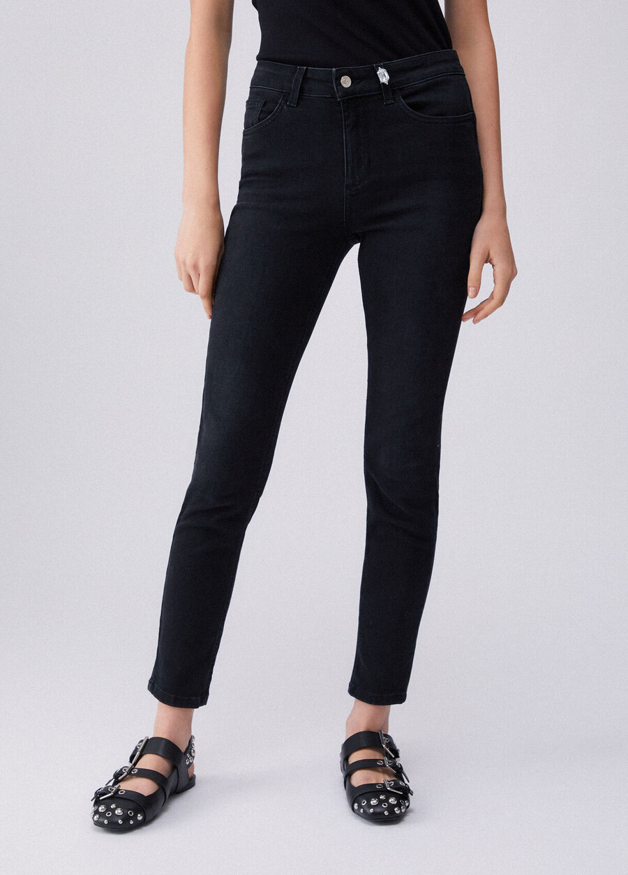high-rise skinny jeans