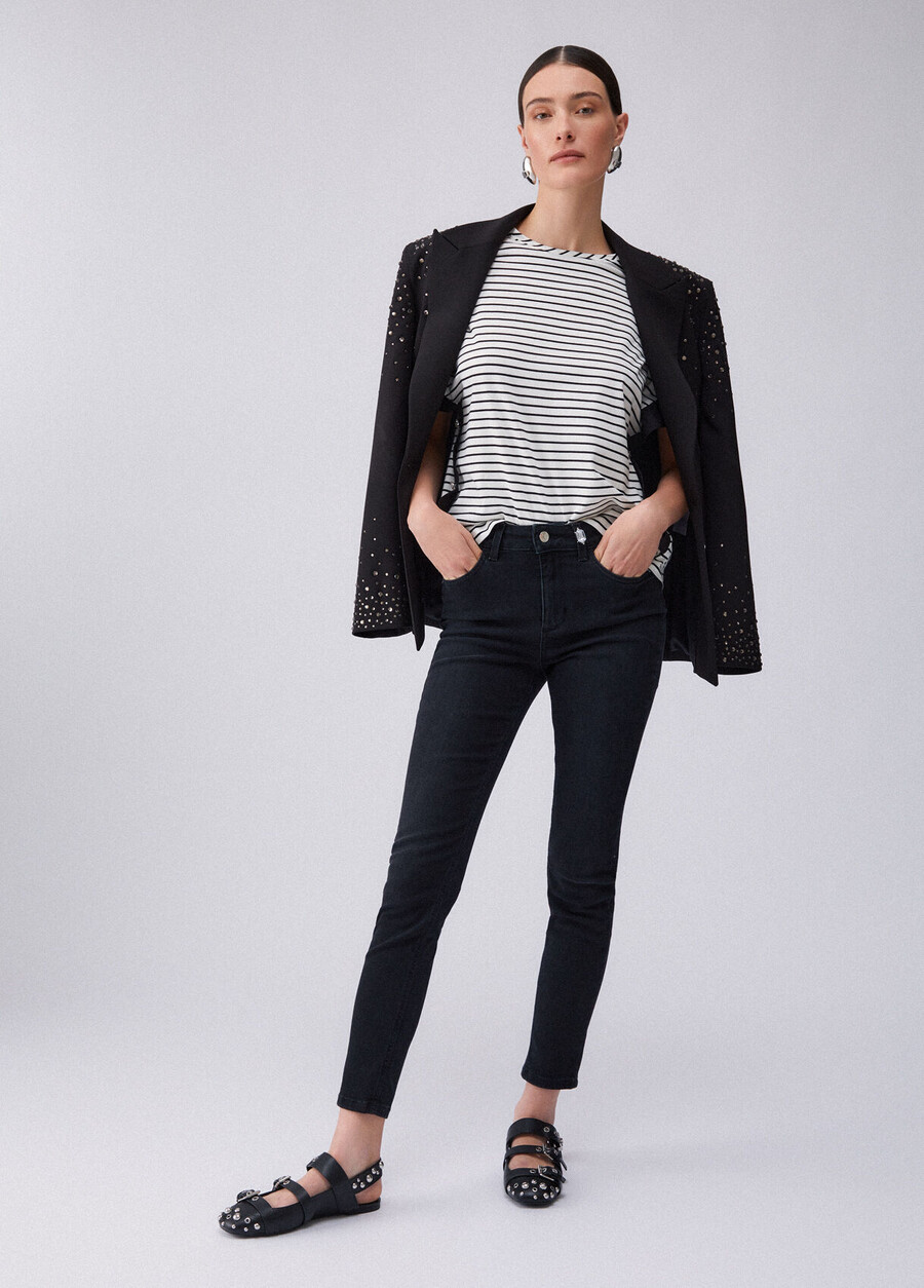 high-rise skinny jeans