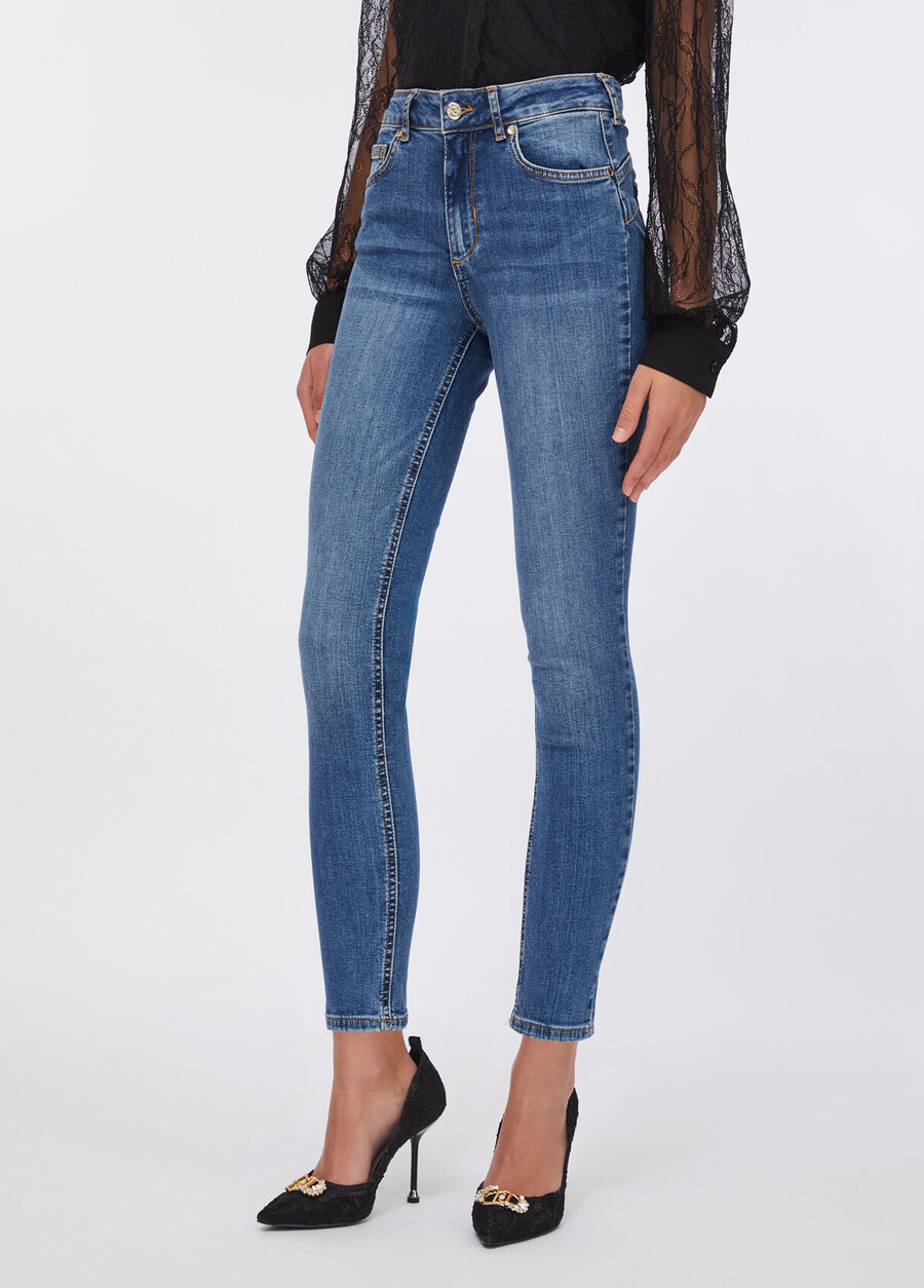 high-rise skinny jeans