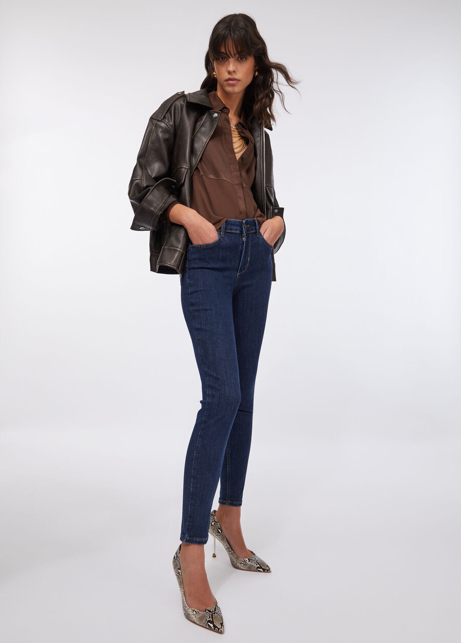 high-rise skinny jeans