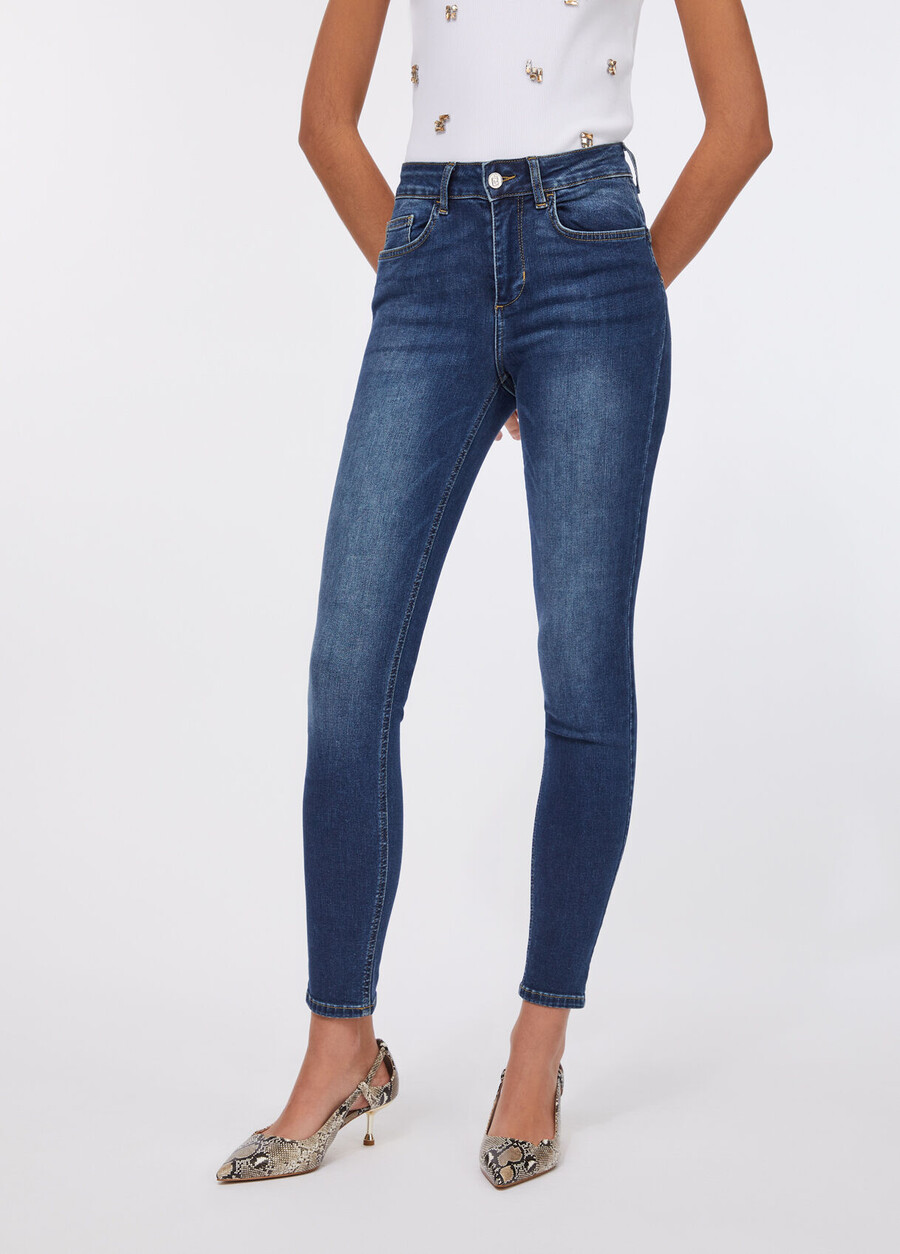 high-rise skinny jeans