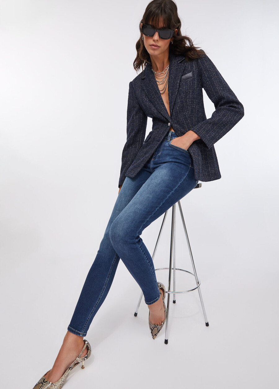 high-rise skinny jeans