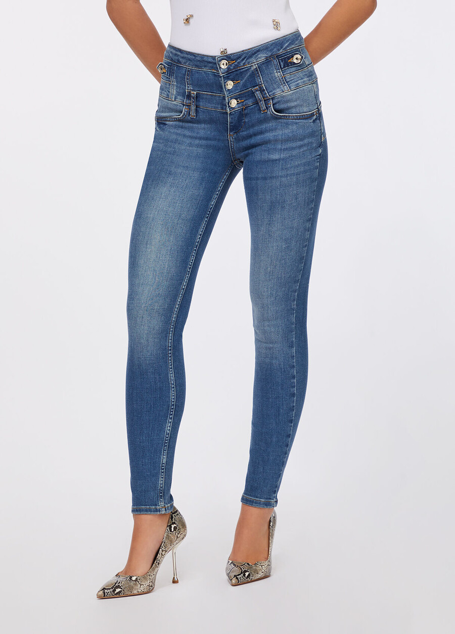 high-rise skinny jeans