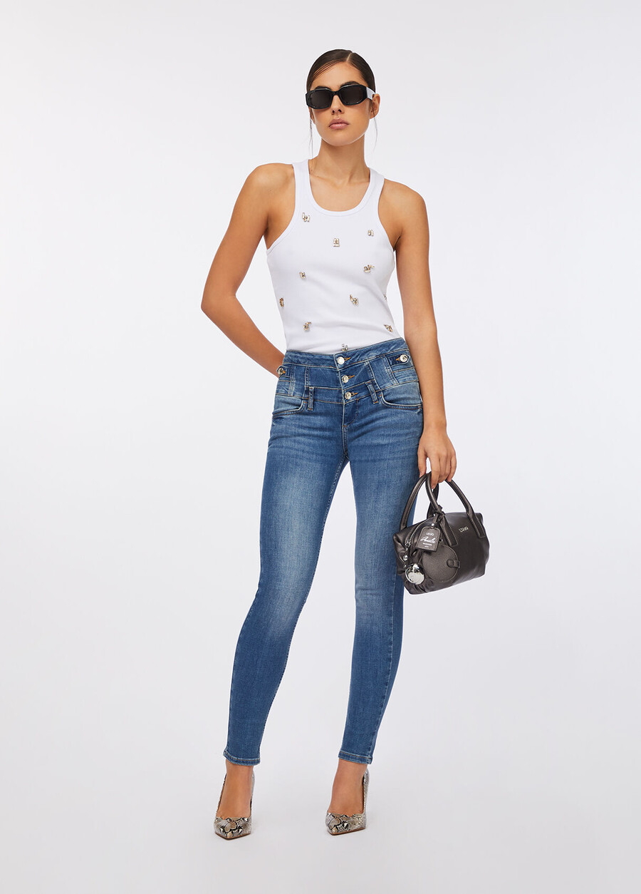 high-rise skinny jeans