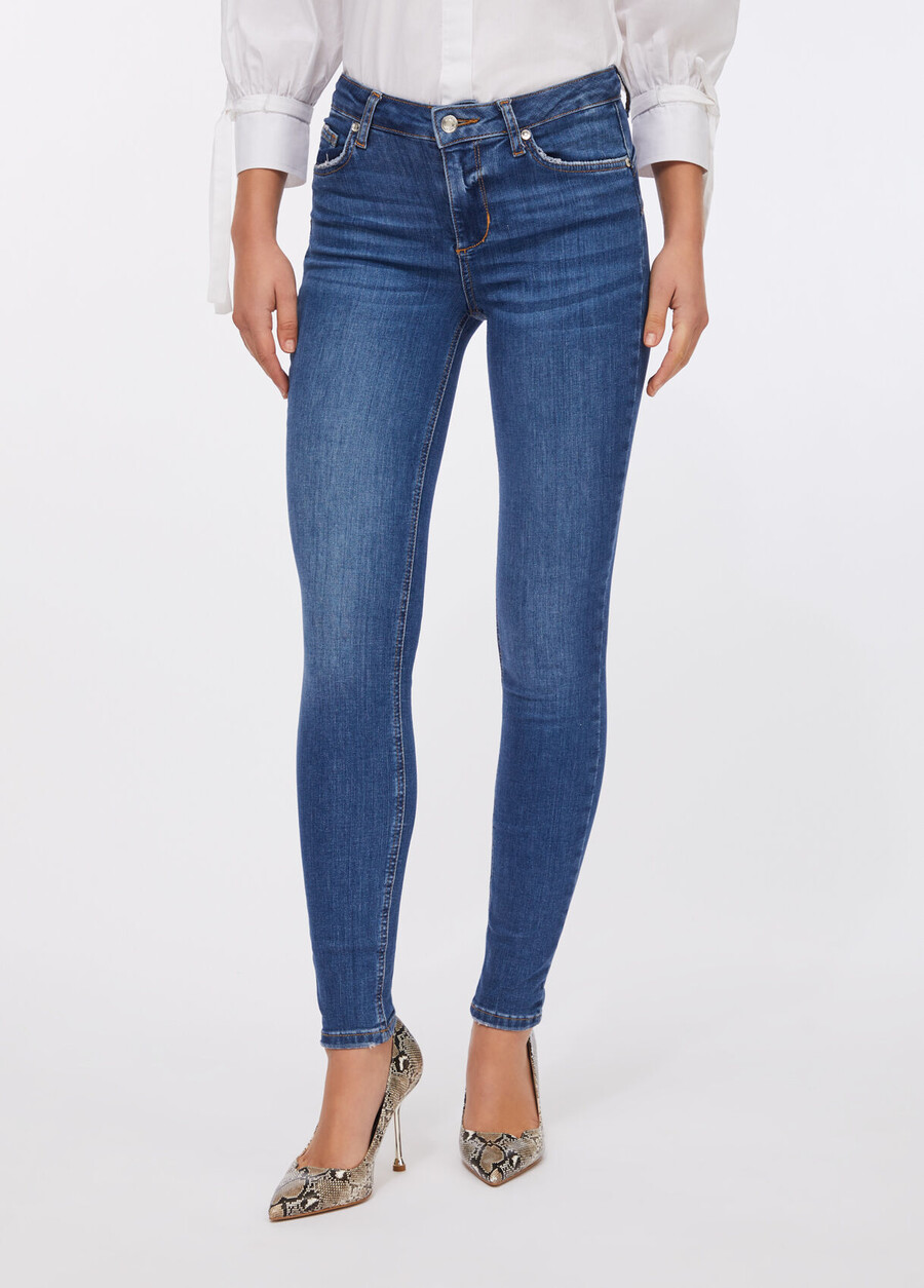 high-rise skinny jeans