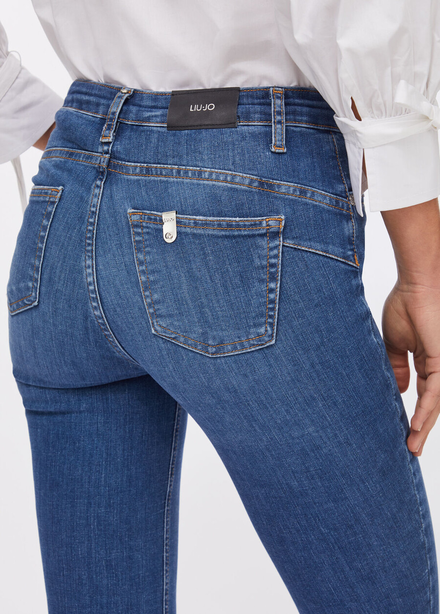 high-rise skinny jeans