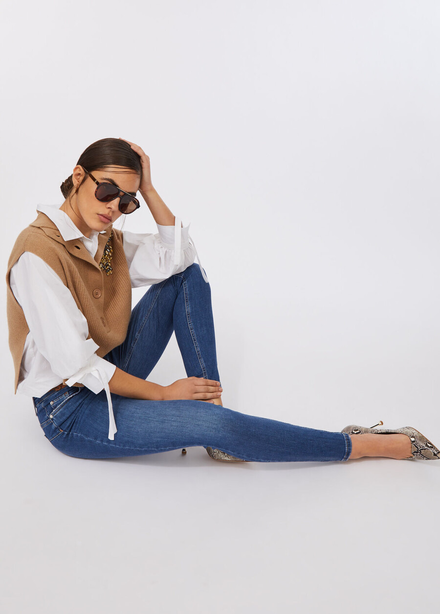 high-rise skinny jeans