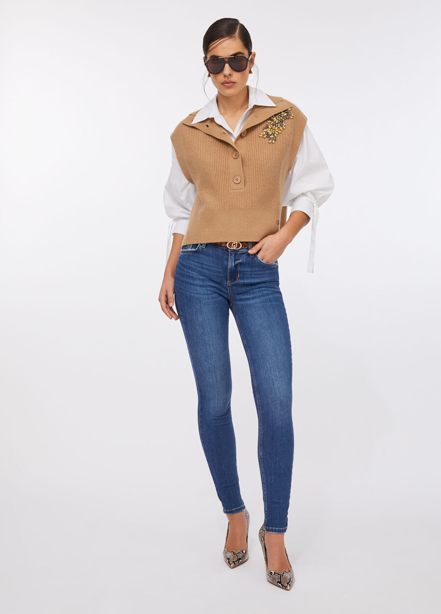 high-rise skinny jeans