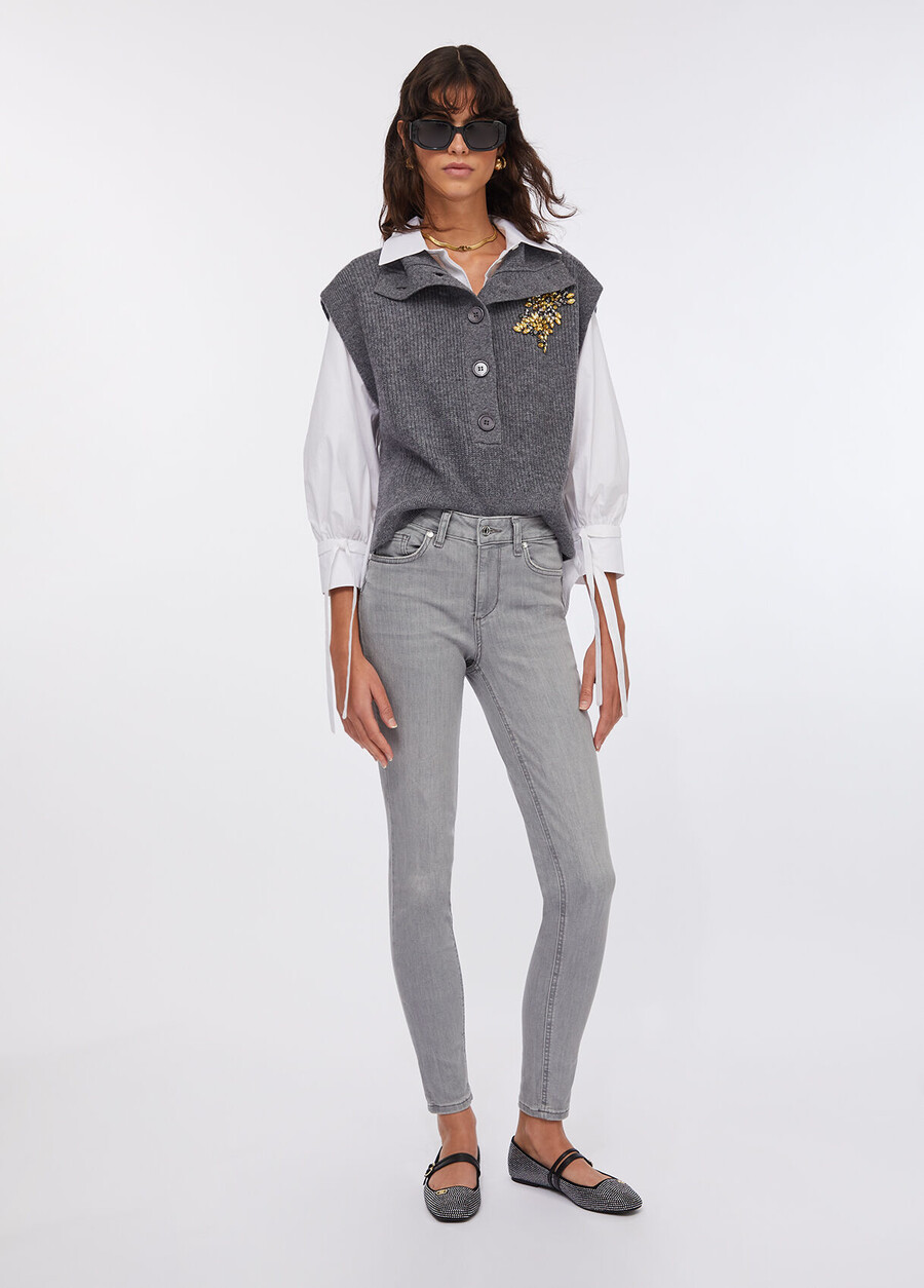 high-rise skinny jeans