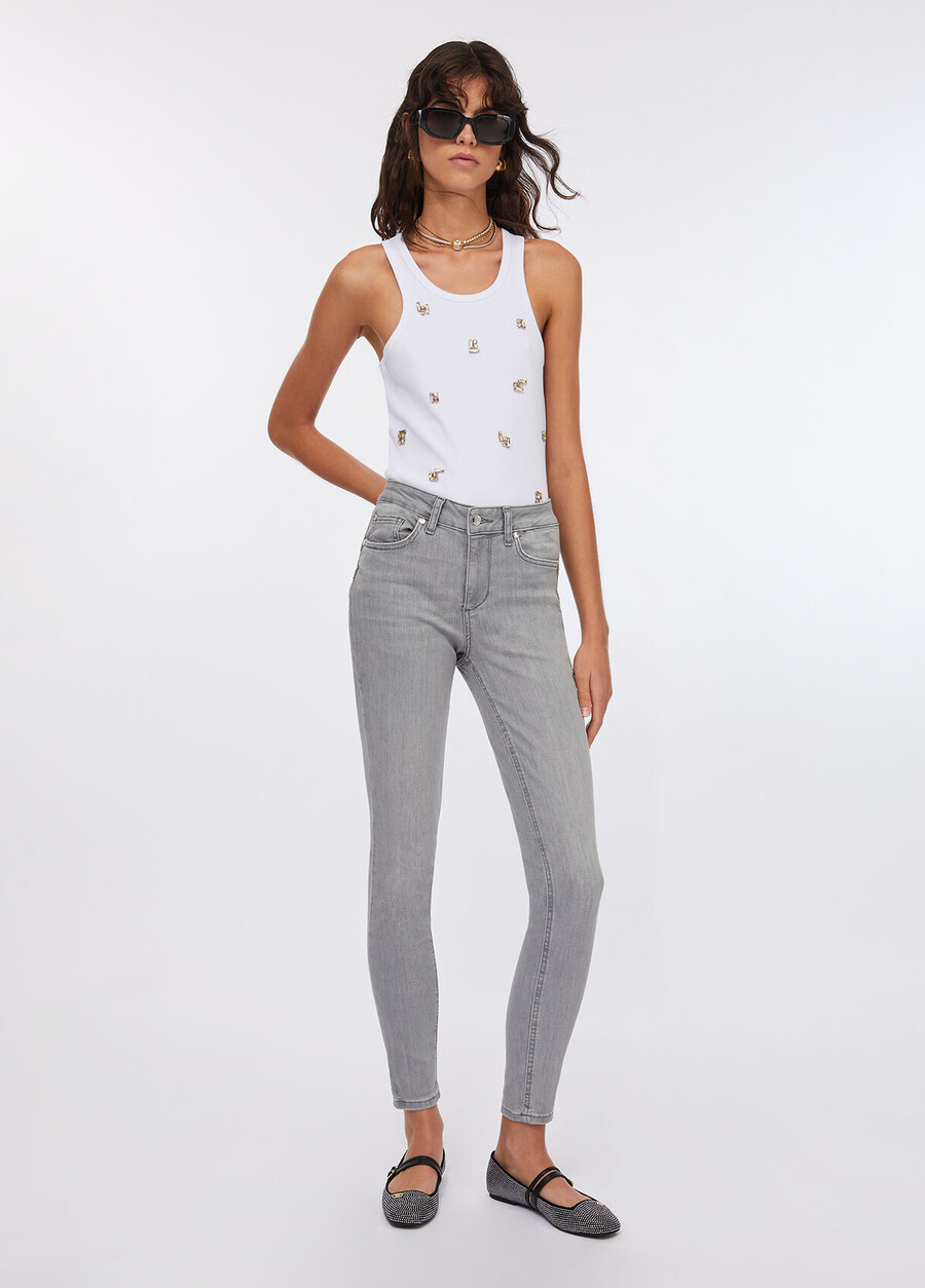 high-rise skinny jeans