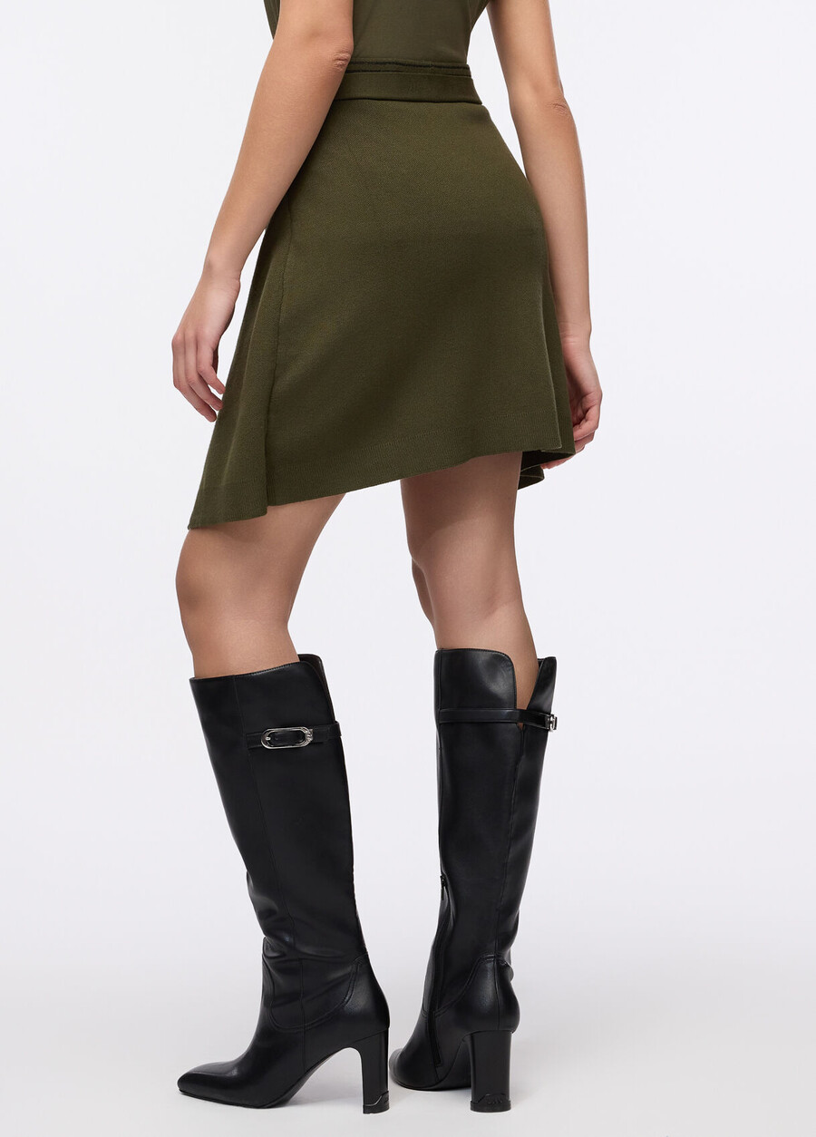 asymmetrical knit miniskirt